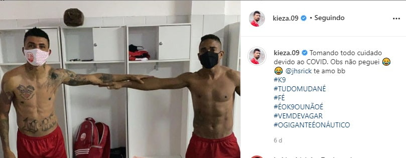 Kieza e Igor Miranda também testam positivo para Covid-19 e desfalcam Náutico contra a Ponte 1 Posts