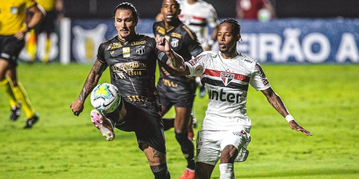 Ceará marca e sofre gol no final, e fica no 1×1 com o São Paulo