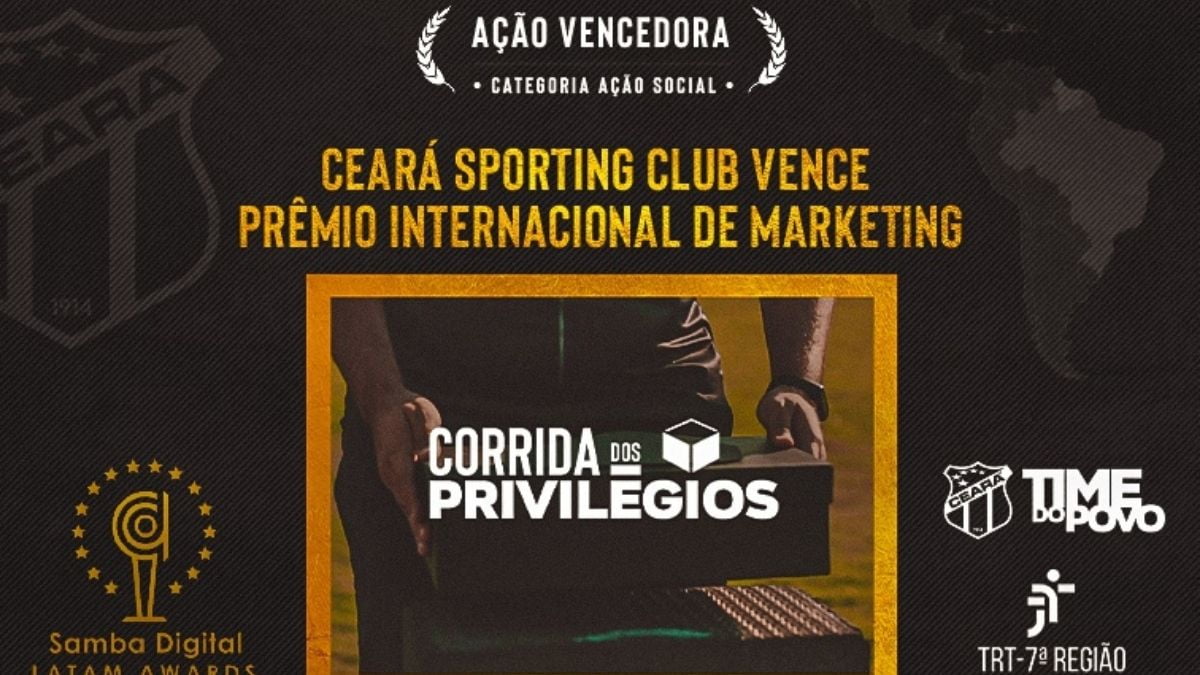 Ação social promovida pelo Ceará ganha prêmio internacional