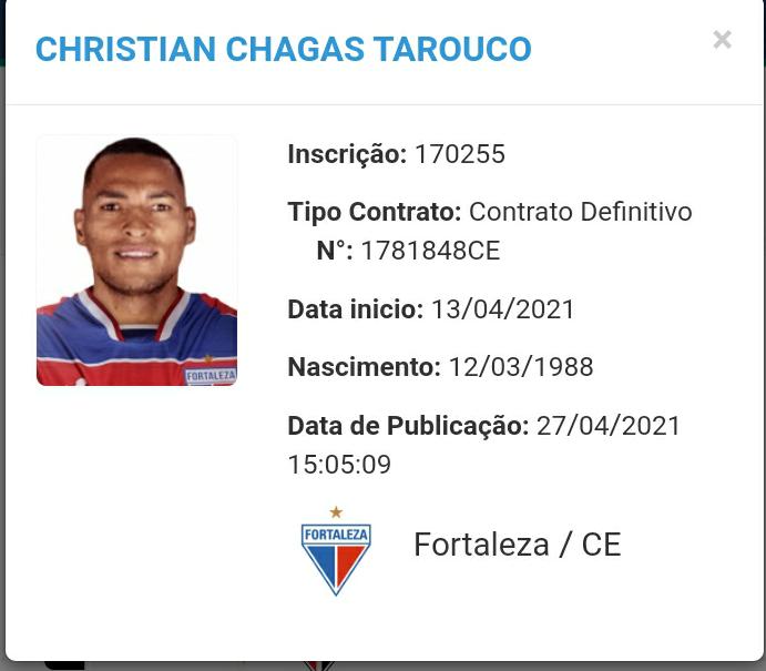 Antes de ser anunciado, zagueiro Tite é regularizado e fica apto a estrear pelo Fortaleza 1 Posts