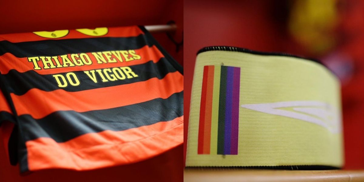 Sport usa cores da bandeira LGBT na faixa de capitão e homenageia Gil nas camisas