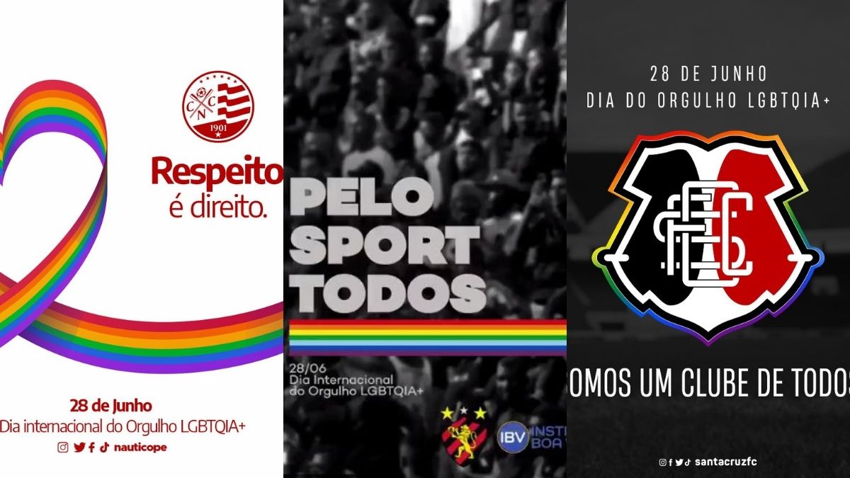 No dia do Orgulho LGBTQIA+, clubes nordestinos se mobilizam nas redes: ‘Liberdade é direito’