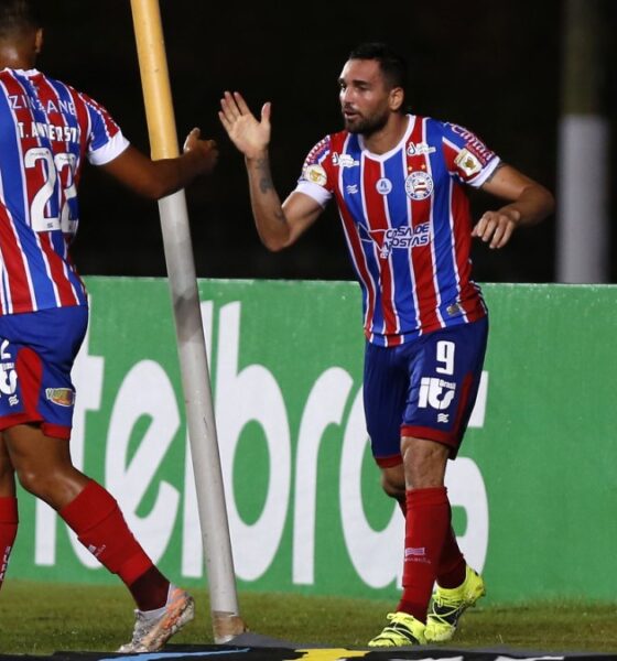 Gilberto marcou o gol do Bahia sobre o Vila Nova