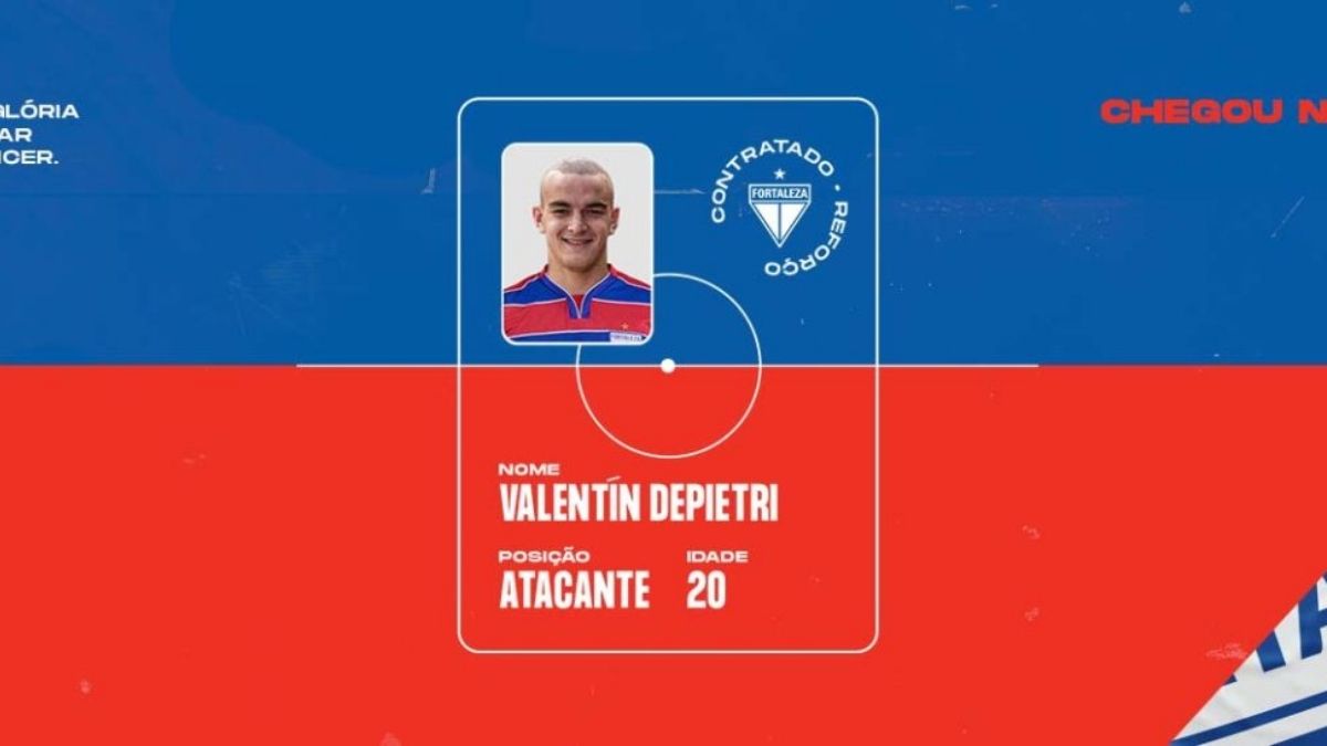 Atacante argentino Valentín Depietri é oficializado no Fortaleza