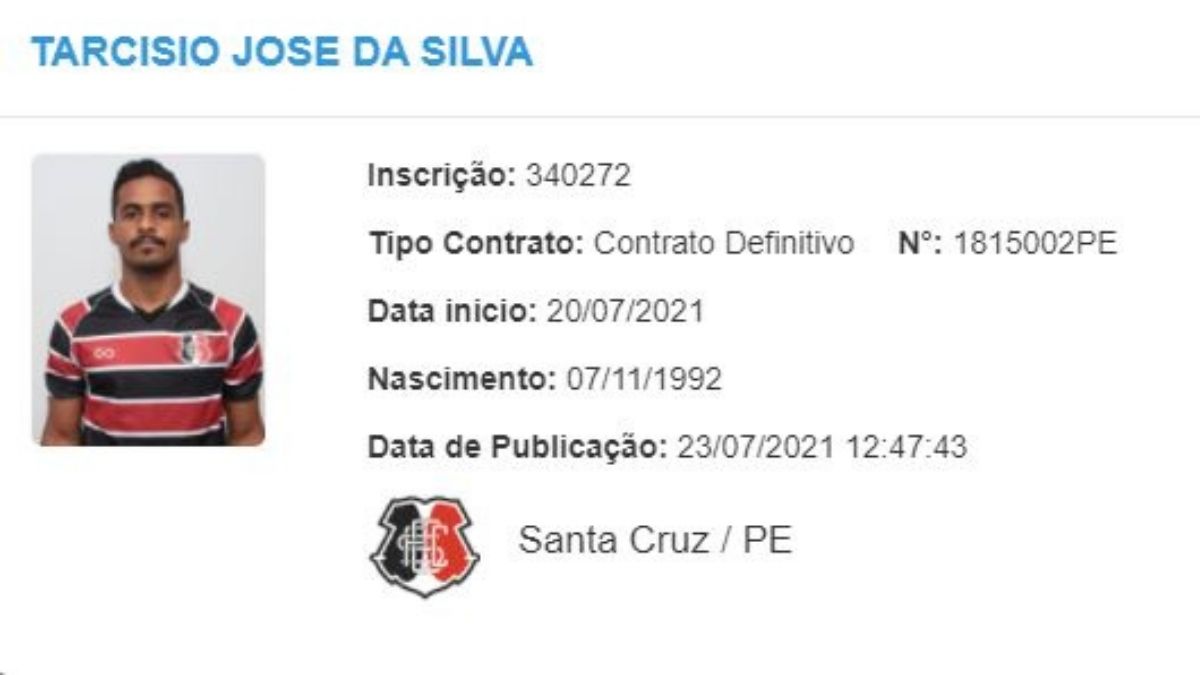 Tarcísio sai no BID e fica apto a estrear pelo Santa ante Botafogo-PB