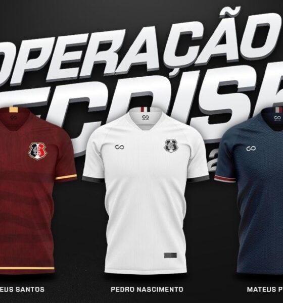 Camisas finalistas da Operação Ecdise, do Santa Cruz