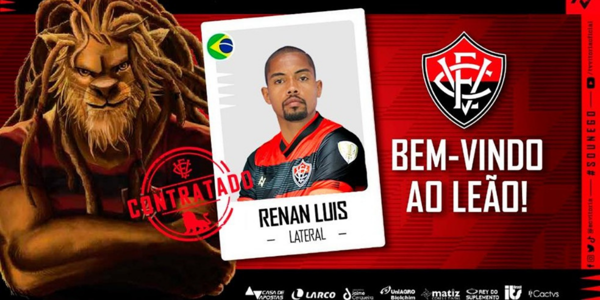 Vitória acerta a contratação do experiente lateral-esquerdo Renan Luís