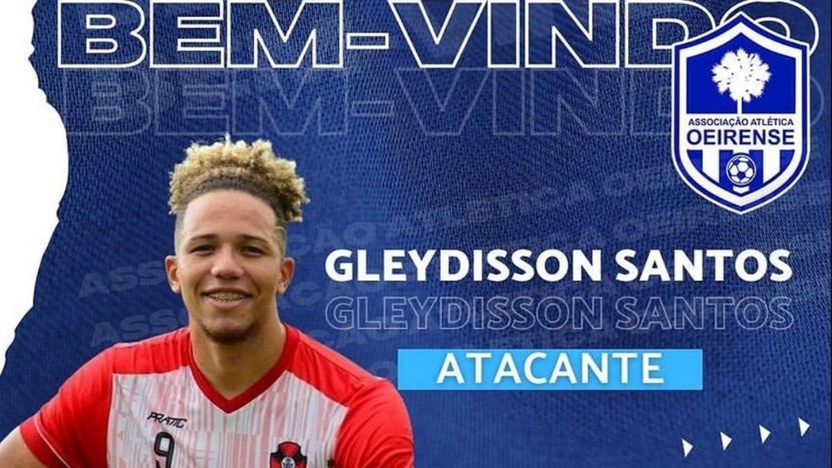 Oeirense oficializa acerto com o atacante Gleydisson Santos, ex-River e Moto Club