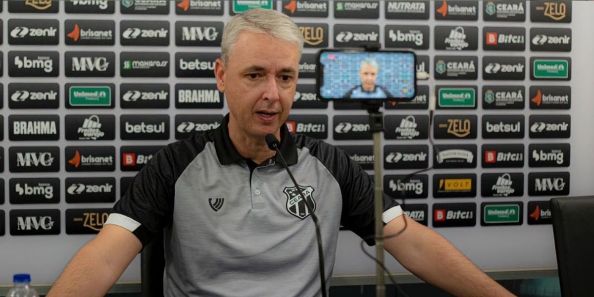 Técnico do Ceará pontua últimos jogos e destaca vitória na Copa do Brasil: ‘Segura’