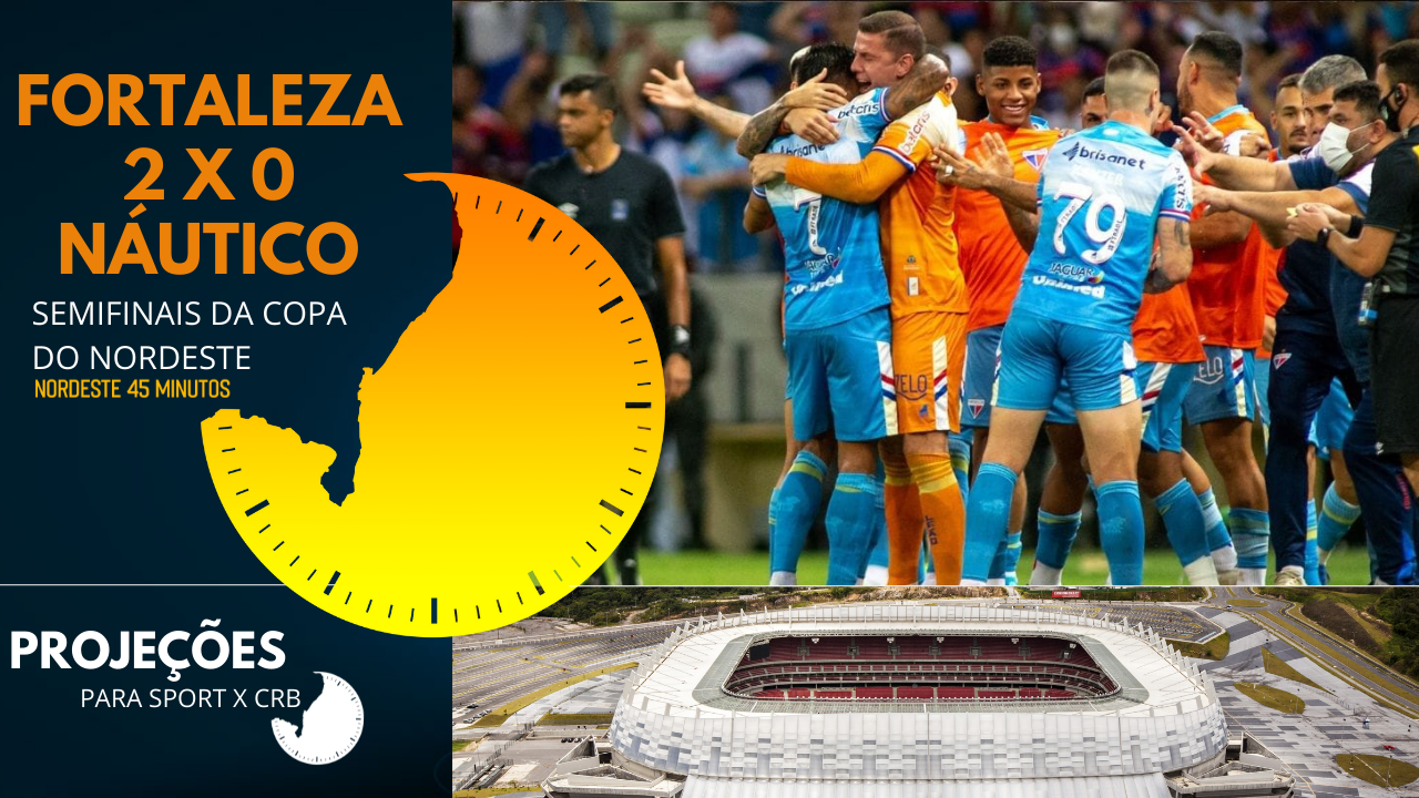 TELECAST – SEMINIFINAIS DA COPA DO NORDESTE: FORTALEZA 2 X 0 NÁUTICO – 45 MINUTOS