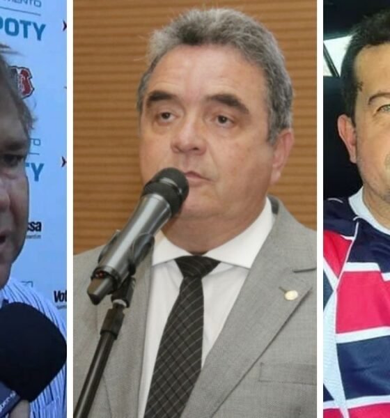 Albertino dos Anjos, Antônio Luiz Neto e Waldemar Oliveira, candidatos à presidência do Santa Cruz em 2022