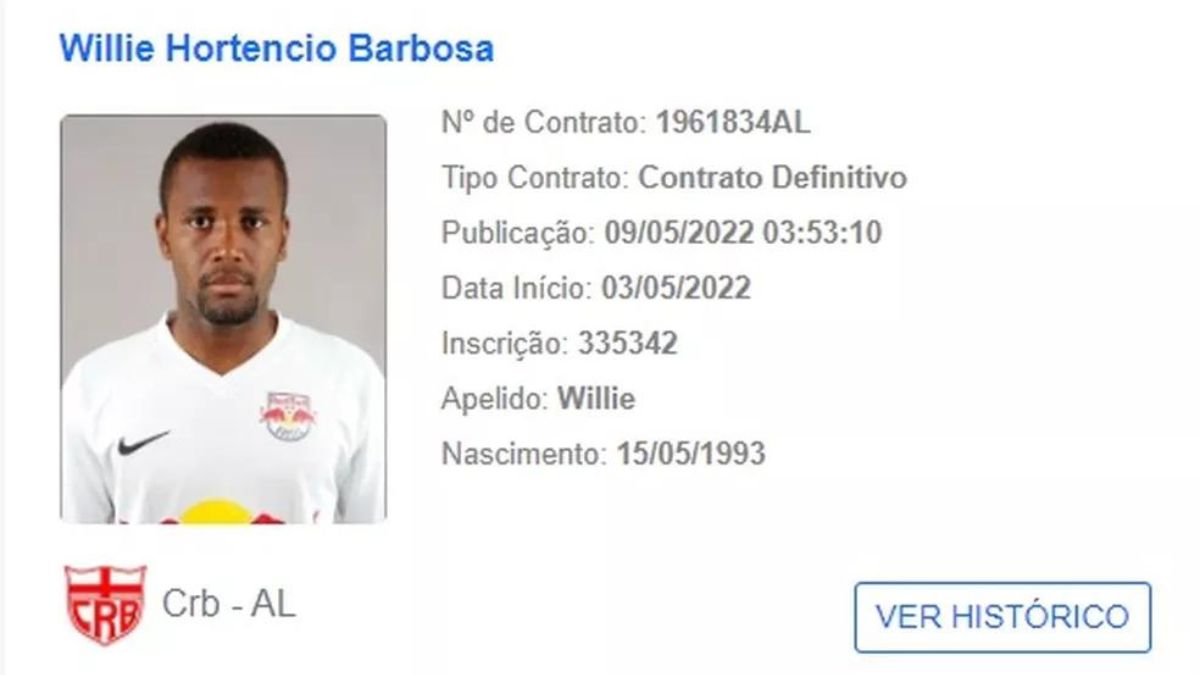 Regularizado, atacante Willie pode reestrear pelo CRB diante do Criciúma