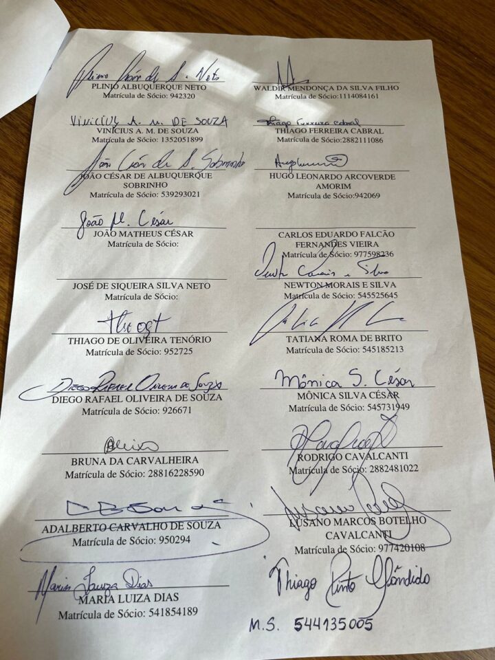 Conselheiros do Náutico protocolam requerimento por uso da marca do clube na campanha política de Edno Melo 4 Posts