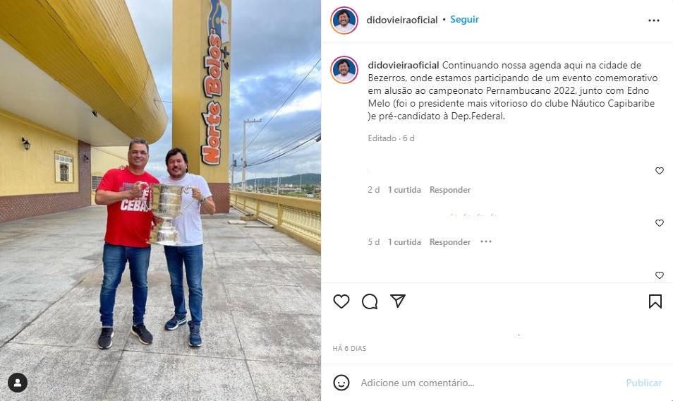 Conselheiros do Náutico protocolam requerimento por uso da marca do clube na campanha política de Edno Melo 2 Posts
