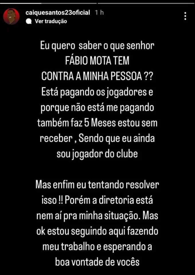 Goleiro Caíque cobra salários atrasados do Vitória através das redes sociais 1 Posts