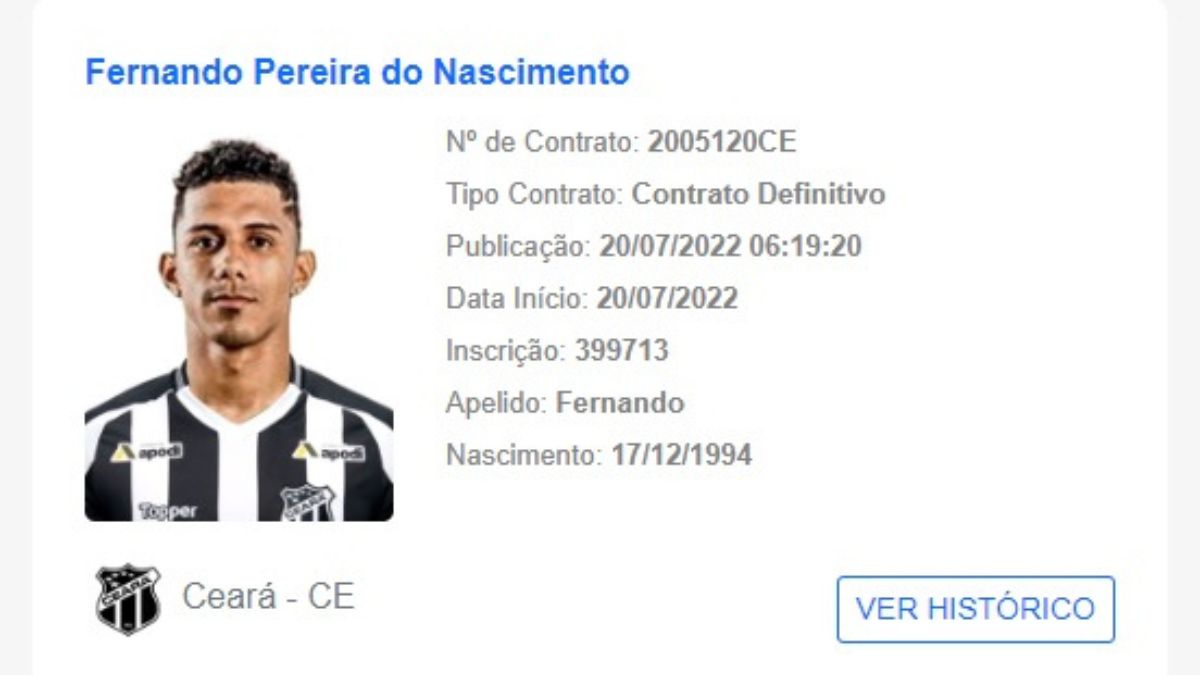 Ceará estende contrato com volante Fernando Sobral até 2024 1 Fernando Sobral - Ceará