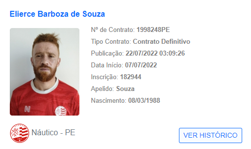 Souza tem nome publicado no BID e pode estrear pelo Náutico contra o Londrina 1 Posts