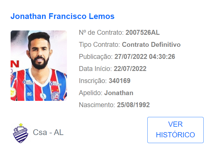 CSA regulariza Jonathan e lateral pode estrear contra o Bahia, seu último time 1 Posts