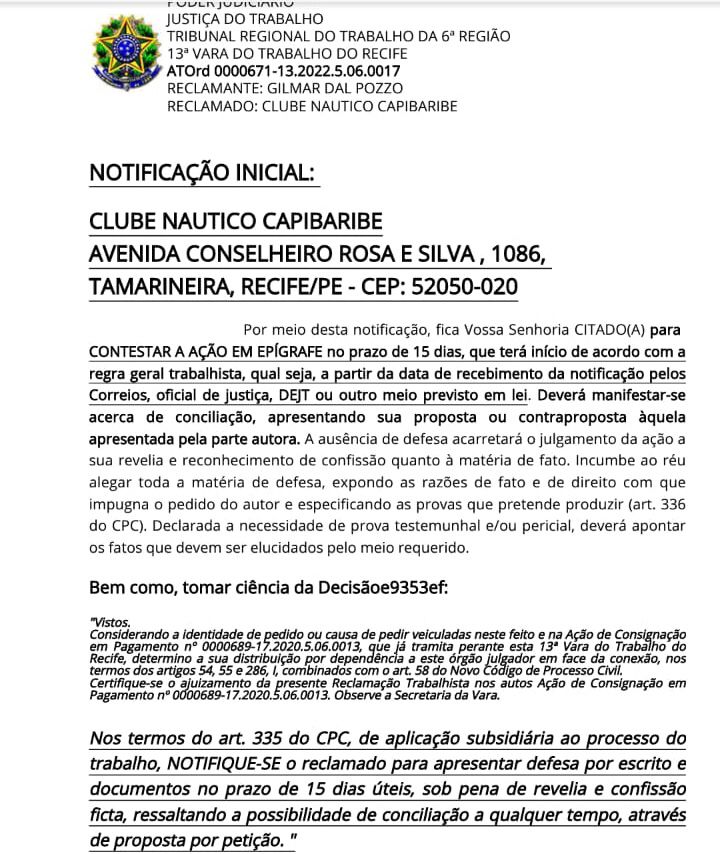 Técnico Gilmar Dal Pozzo cobra mais de R$ 956 mil do Náutico na Justiça; veja detalhes da ação 1 Posts