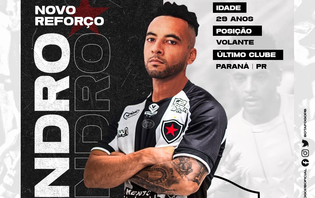 Botafogo-PB anuncia contratação do volante Evandro