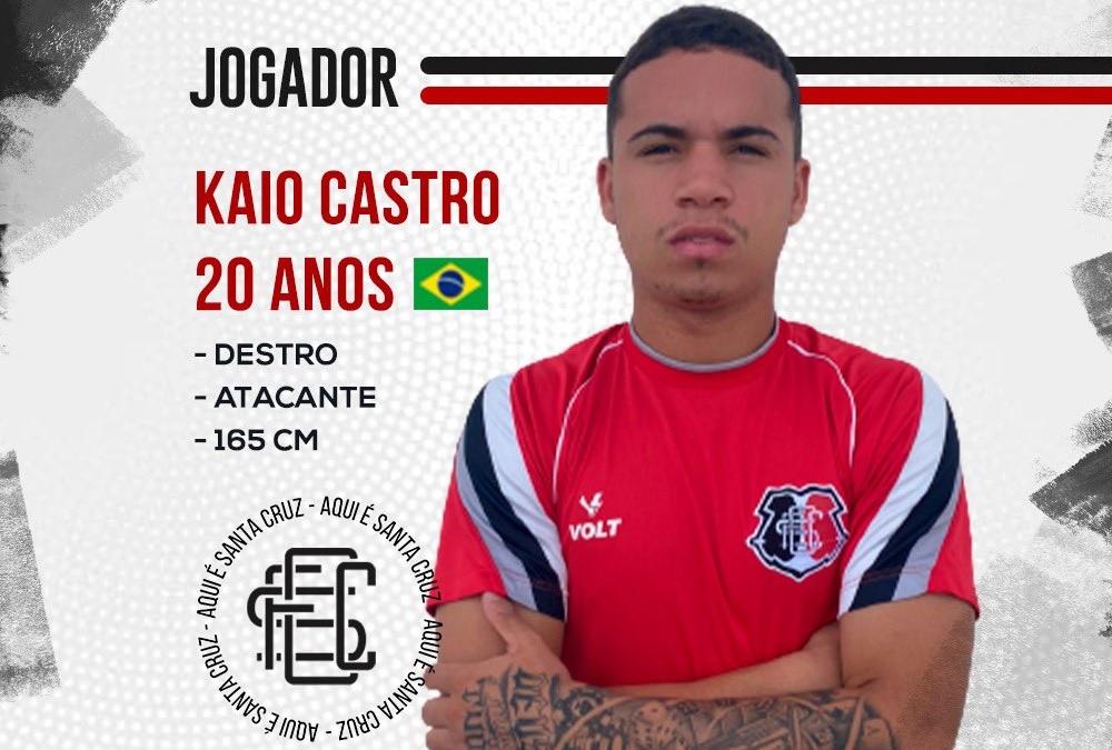 Santa Cruz oficializa a contratação do atacante Kaio Castro