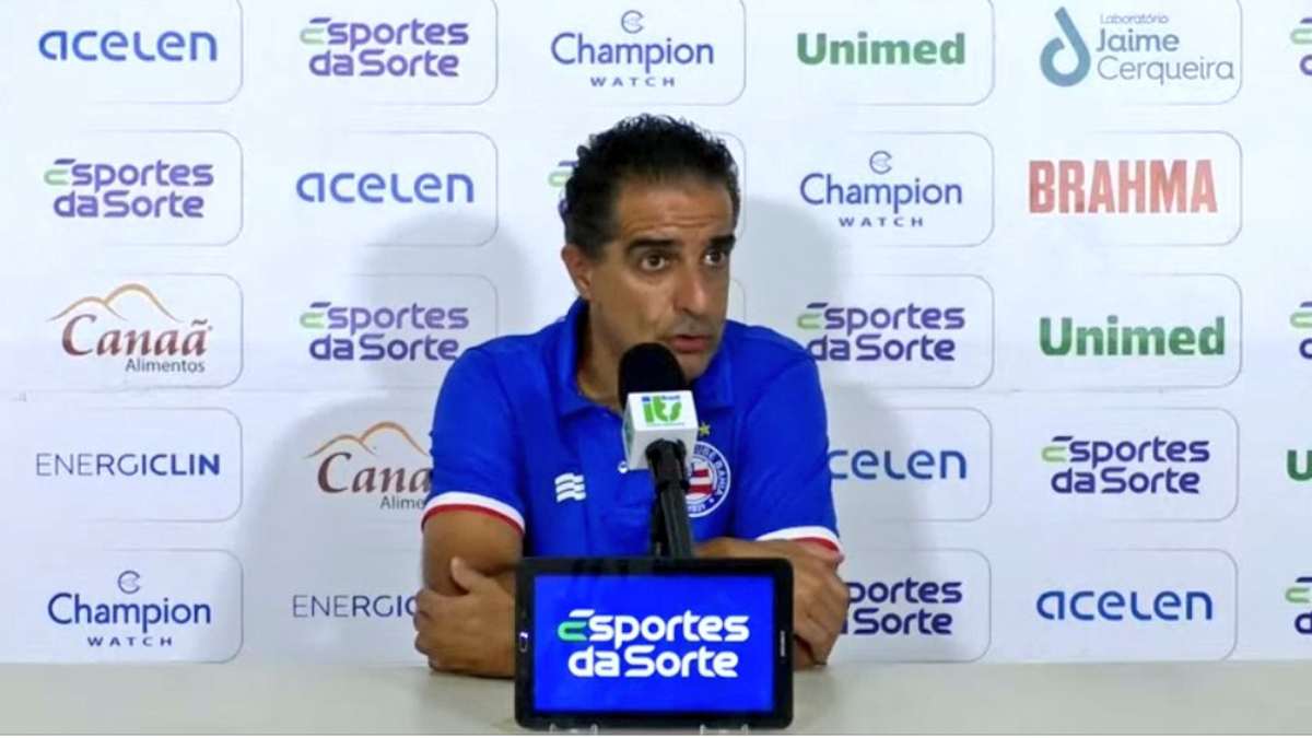 Renato Paiva se diz satisfeito com triunfo do Bahia em estreia e fala sobre o elenco: “Longe de estar fechado”