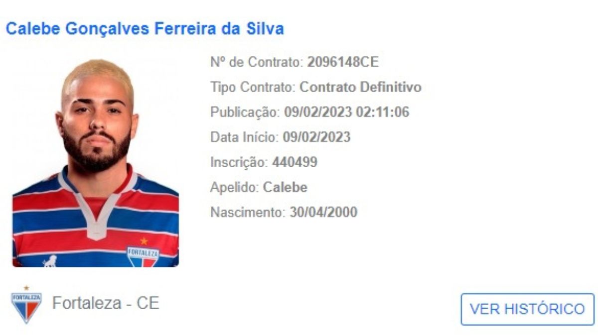 Calebe é regularizado e pode estrear pelo Fortaleza