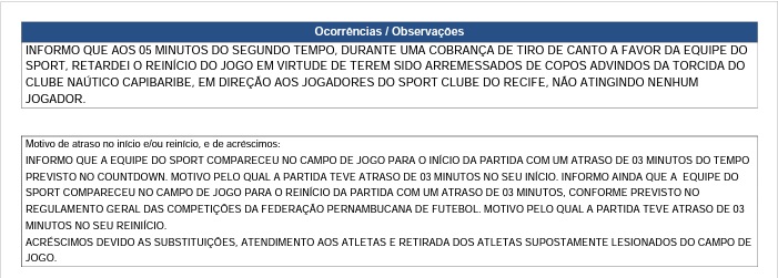 Árbitro relata xingamentos, expulsão e arremesso de copos no Náutico x Sport