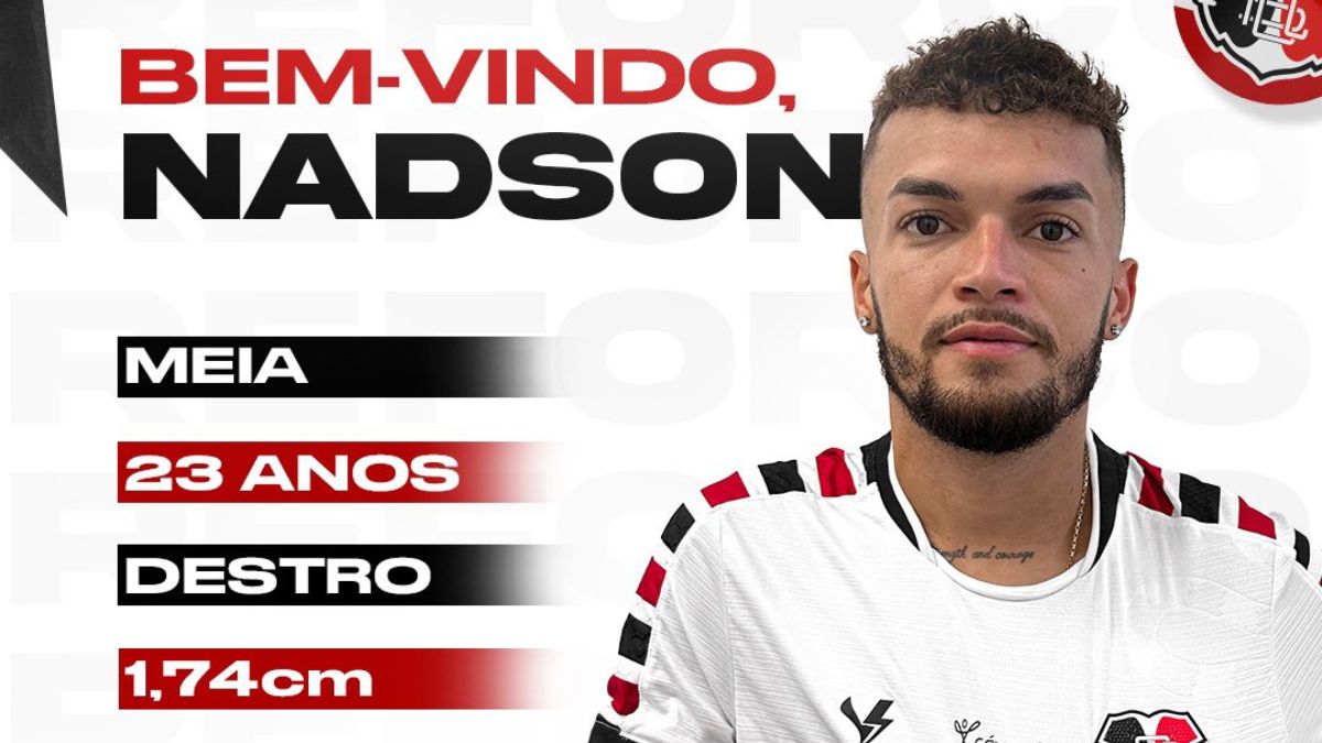 Santa Cruz oficializa a contratação do meia Nadson, ex-Sampaio Corrêa
