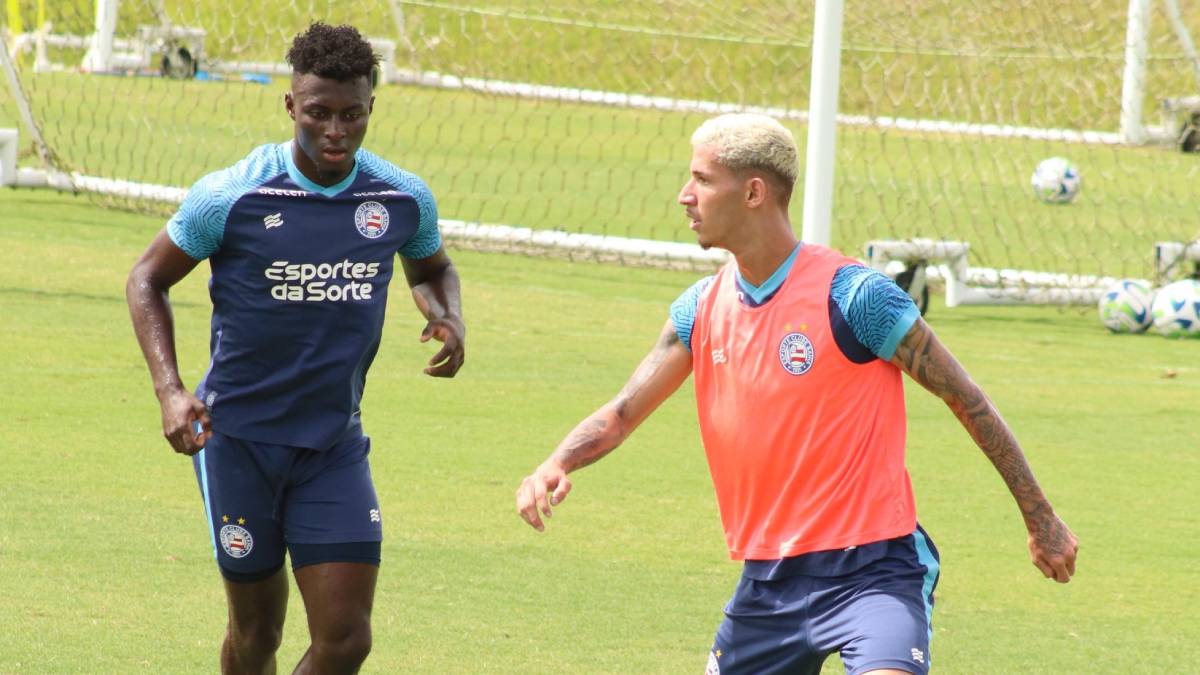 De olho no Volta Redonda, pela Copa do Brasil, elenco do Bahia faz treino tático no CT