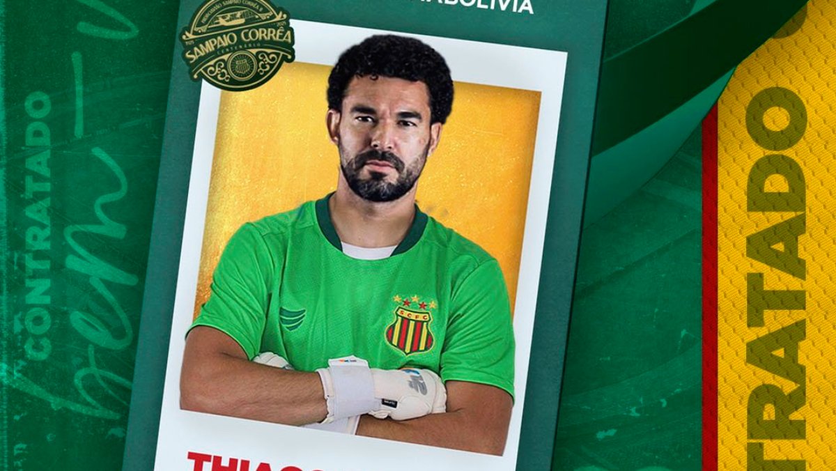 Sampaio Corrêa oficializa contratação do goleiro Thiago Braga. Foto: Divulgação/SCFC