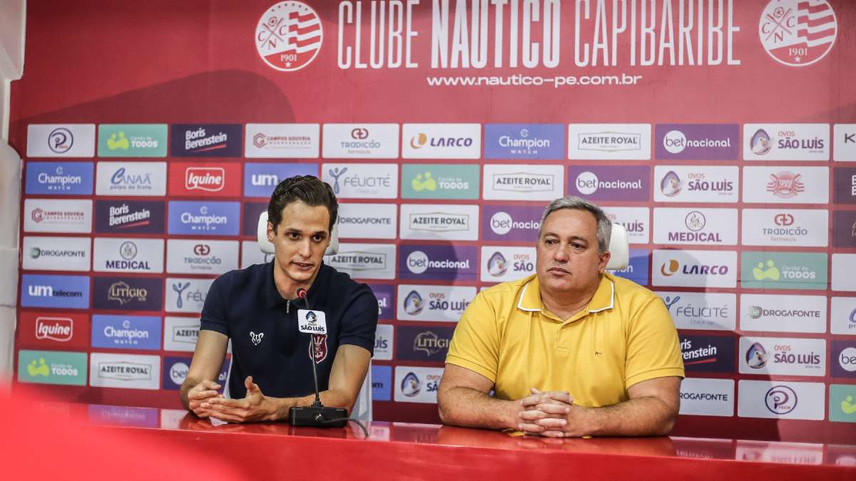 Os motivos que fizeram o Náutico ainda não anunciar um novo treinador 1 Rodolpho Moreira_Léo Portela_Diretoria de Futebol_Náutico_2023