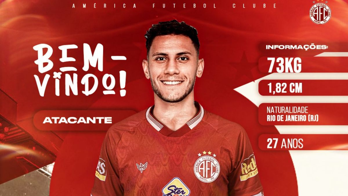 América-RN anuncia a contratação do atacante Renan Gorne