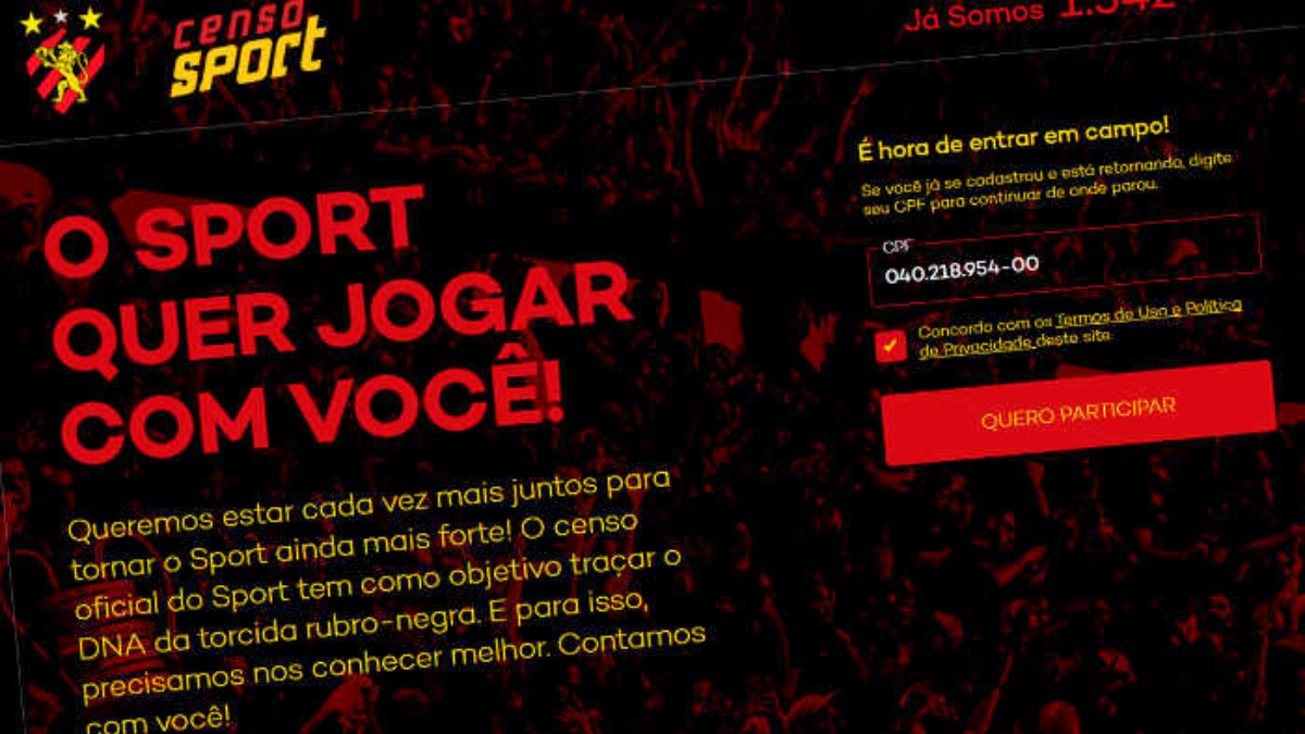 Com 70 questões, Sport cria “censo oficial” da sua torcida e projeta o objetivo em 10 anos