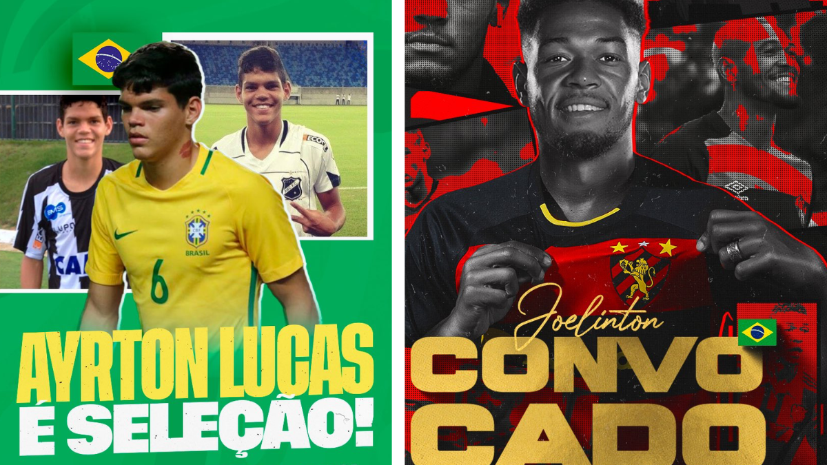 ABC e Sport parabenizam crias da base convocados para amistosos da Seleção Brasileira