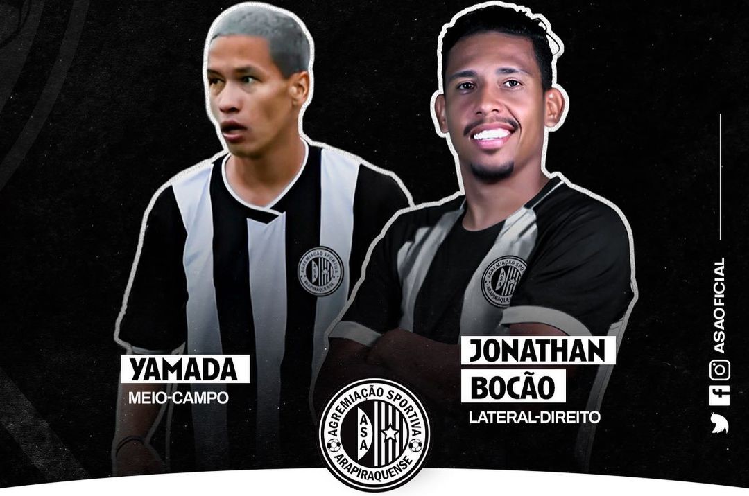 ASA anuncia contratação de Yamada, ex-Treze, e Jonathan Bocão, ex-CRB