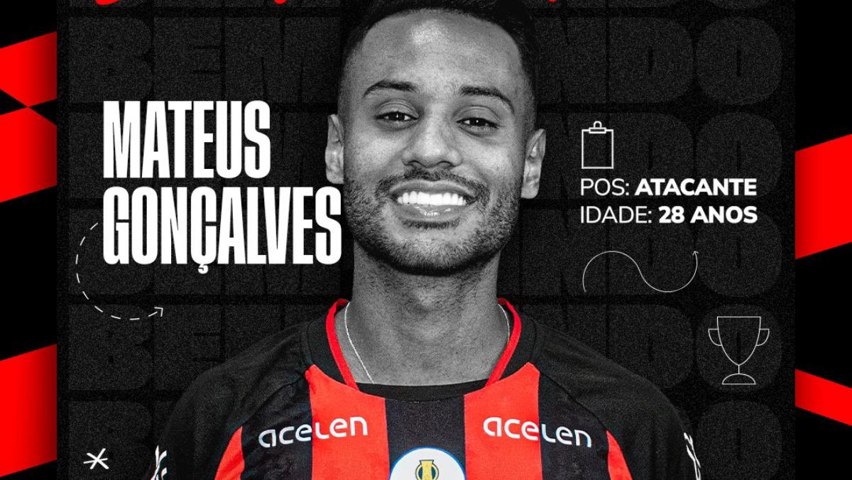 Vitória anuncia a contratação do atacante Mateus Gonçalves