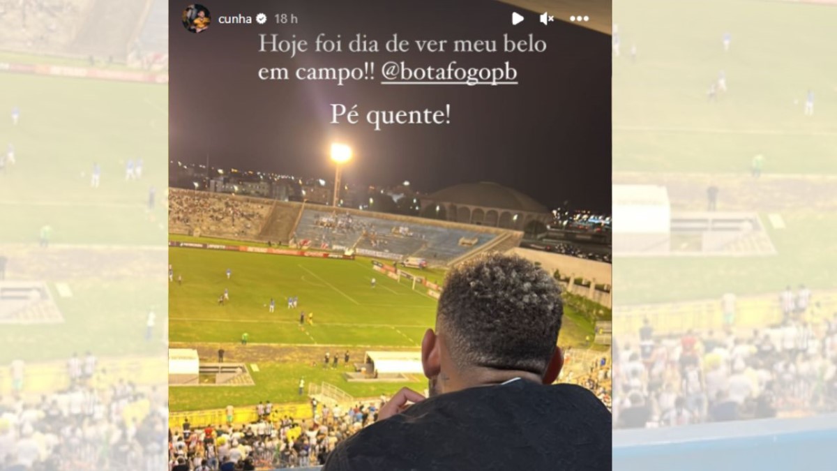 De férias no Brasil, atacante Matheus Cunha assiste vitória do Botafogo-PB 1 Matheus Cunha acompanhou a vitória do Botafogo-PB em cima do Paysandu no Almeidão