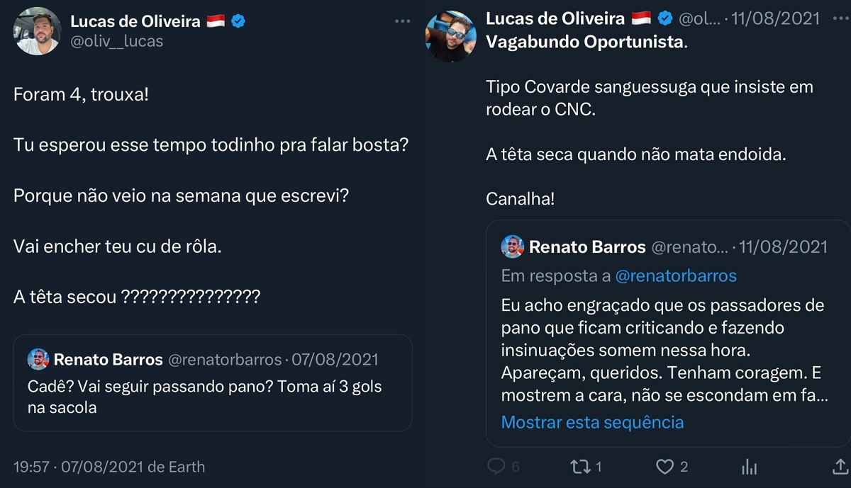 Diretor do Náutico perde ação na Justiça para jornalista e publica retratação após xingamentos com fake na internet