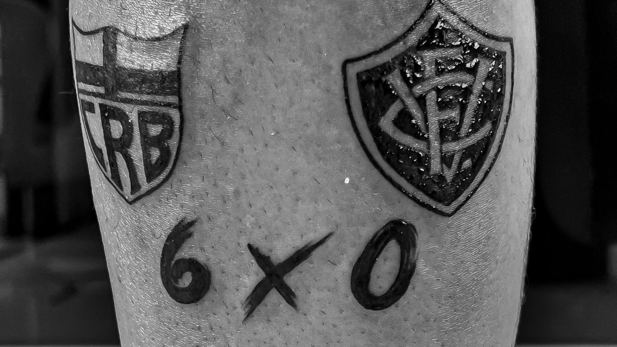 Torcedor do CRB eterniza goleada histórica contra o Vitória em tatuagem