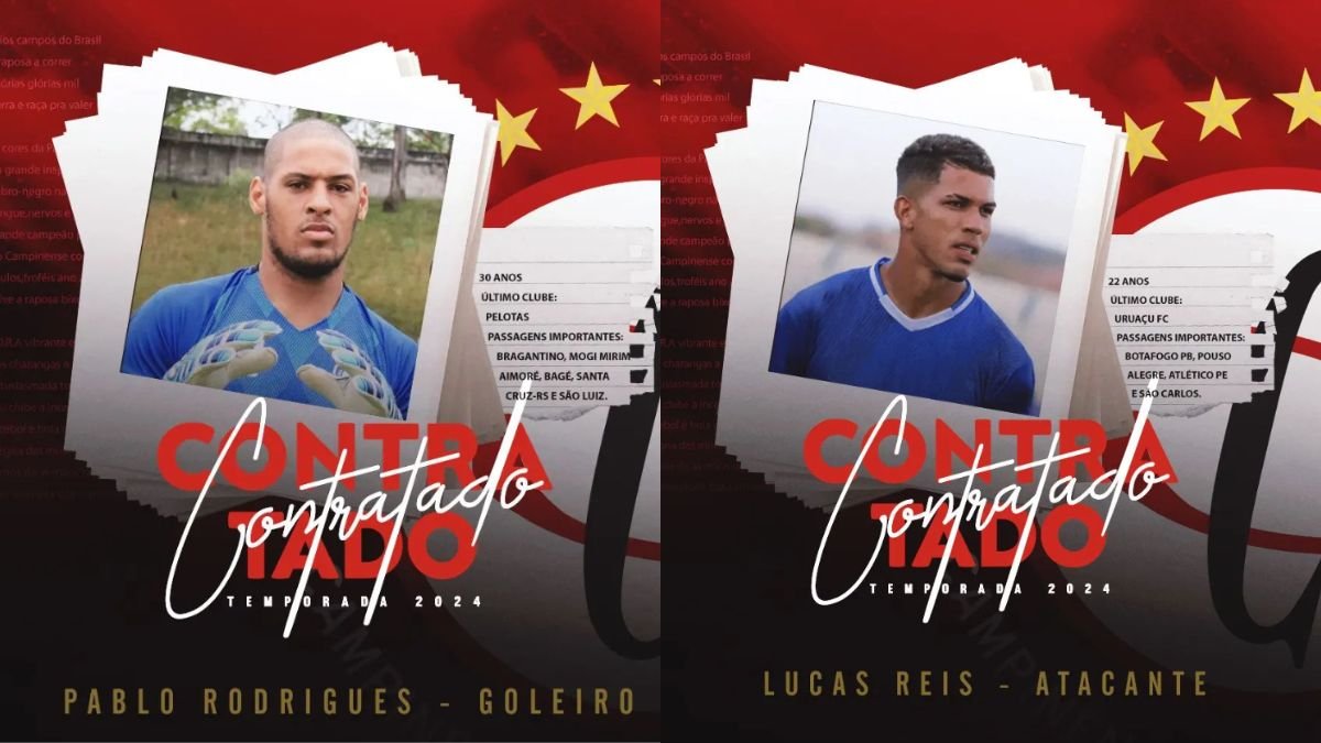 Campinense anuncia Pablo Rodrigues e Lucas Reis