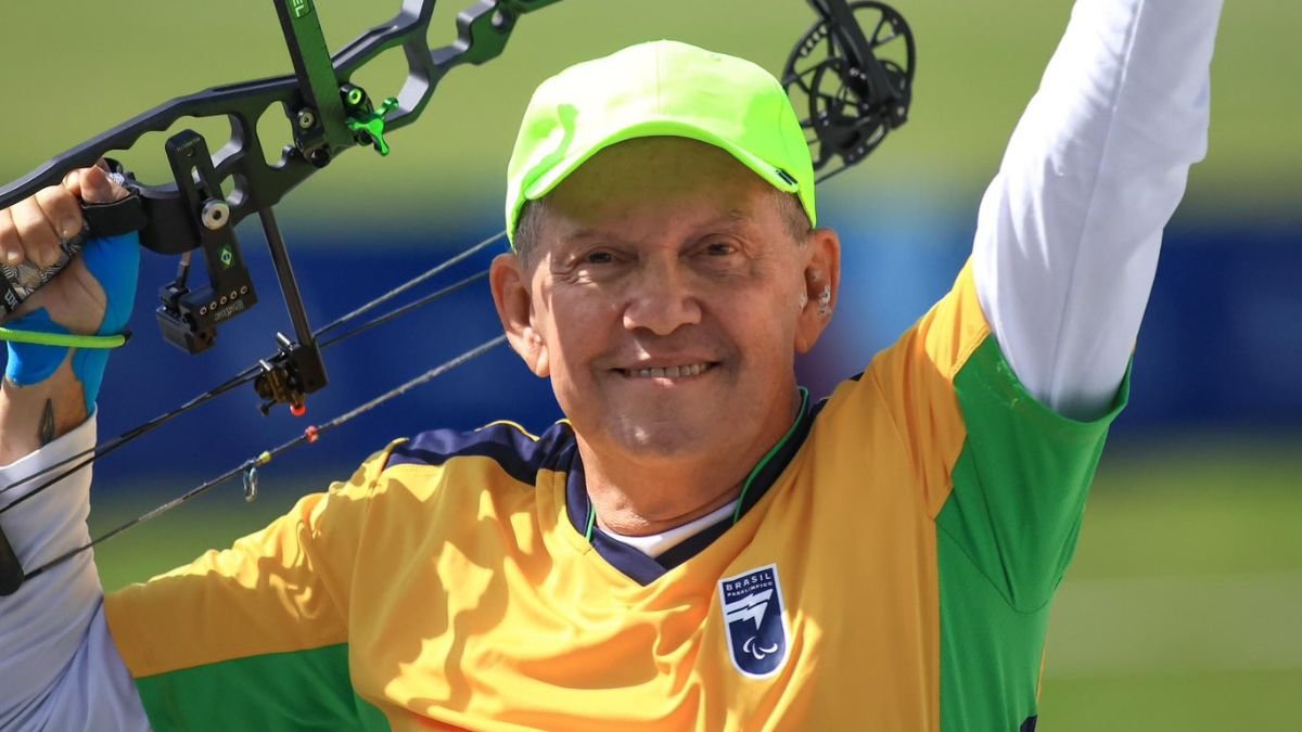Eugênio Franco, do tiro com arco, em prova dos Jogos Parapan-Americanos Santiago 2023