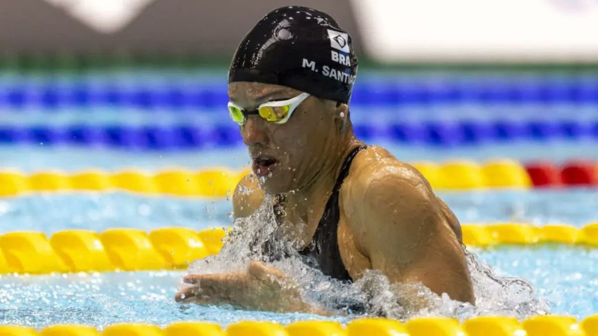 Carol Santiago em prova da natação no Parapan-Americano Santiago 2023