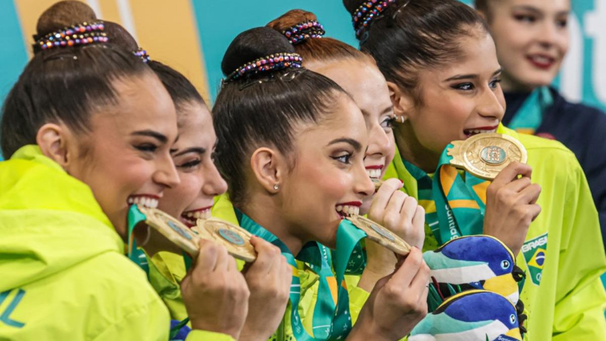 Nordeste fecha Pan-Americano com 49 pódios e 50 medalhistas, na 7ª colocação do quadro de medalhas 3 Seleção Brasileira de Ginástica Rítmica com medalhas de ouro na disputa geral do Pan-Americano Santiago 2023
