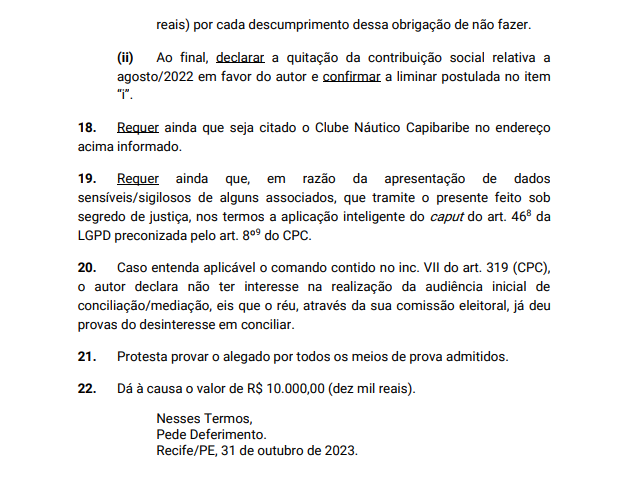 Náutico: Aluísio Xavier entra na Justiça para reverter impugnação da candidatura na eleição 2 Posts