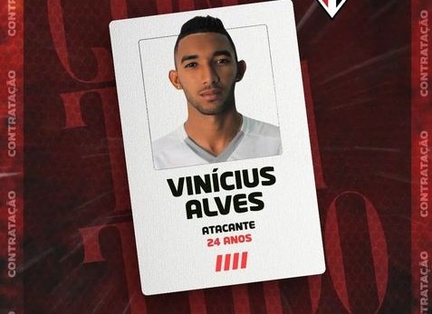 O atacante Vinicius Alves foi contratado pelo Ferroviário. Foto: Divulgação
