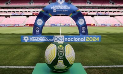 Arena de Pernambuco com a bola do Campeonato Pernambucano 2024