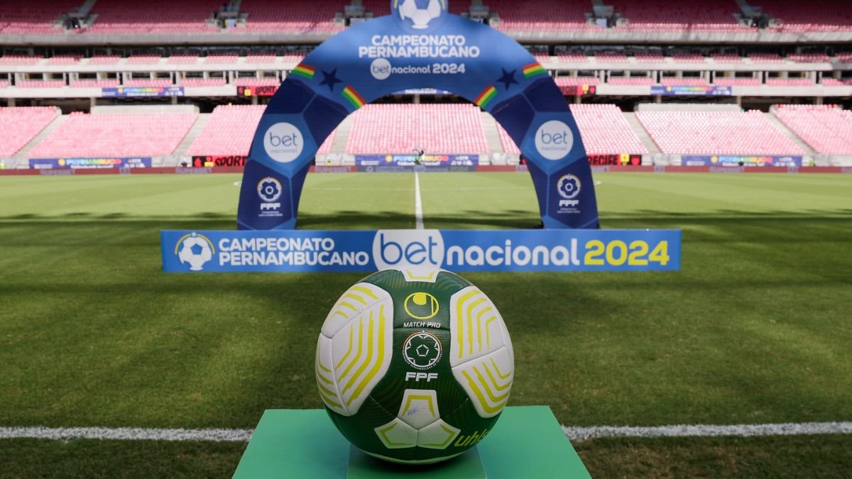 Arena de Pernambuco com a bola do Campeonato Pernambucano 2024