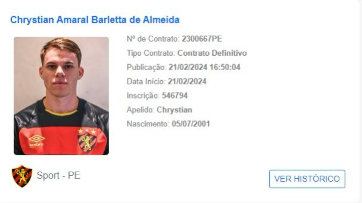 Barletta tem nome divulgado no BID e pode estrear pelo Sport 1 Posts