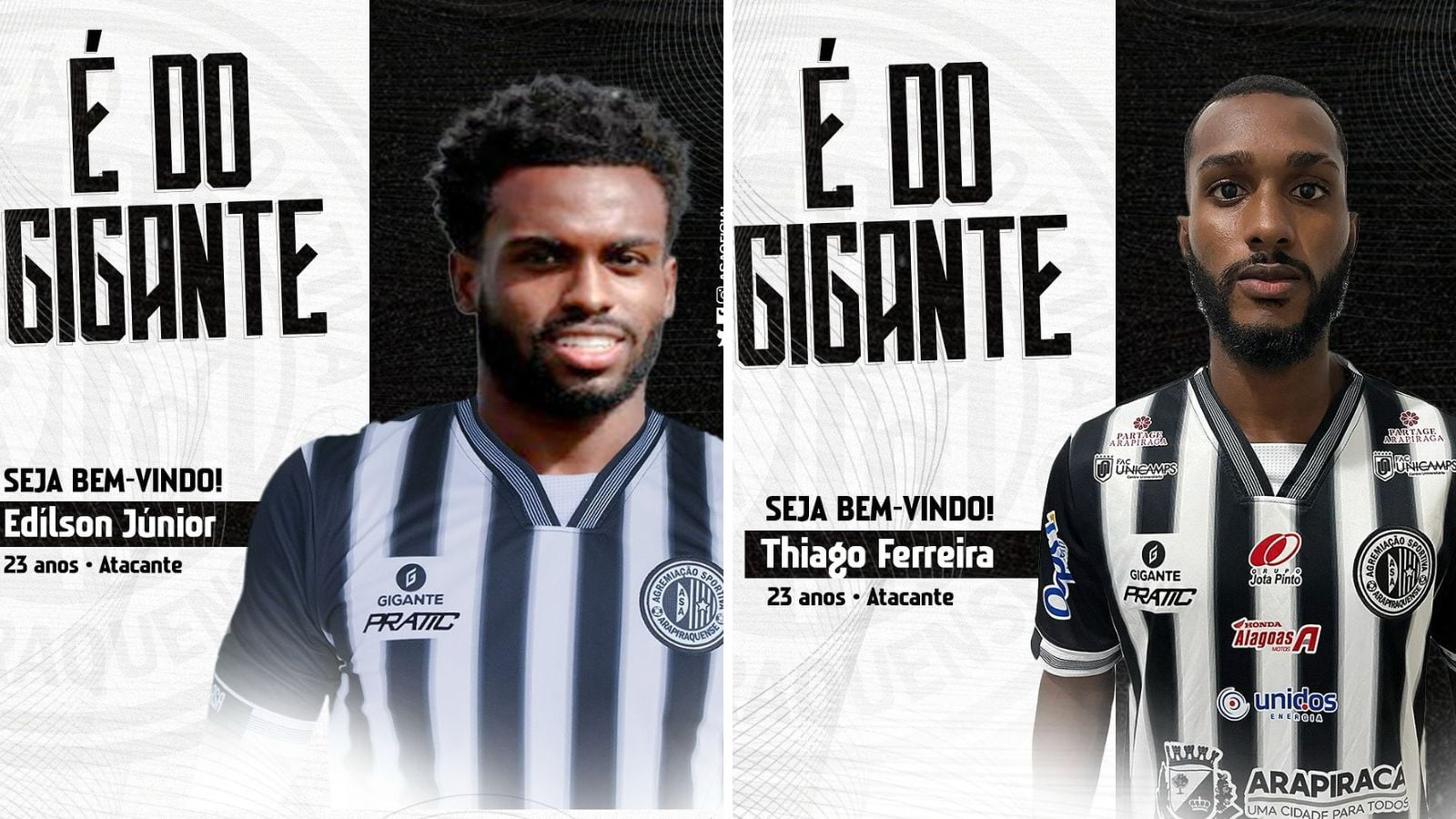 ASA anuncia contratações dos atacantes Edilson, ex-Audax, e Thiguinho, ex-Coruripe